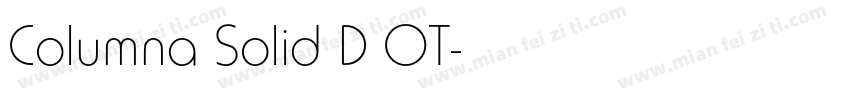 Columna Solid D OT字体转换